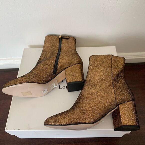L.K.Bennett London warm gold Lea jourdan ankle boots size 5,5, E U 36 - Picture 6 of 16